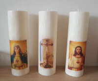sviečky s rôznymi motívmi, obrázkami