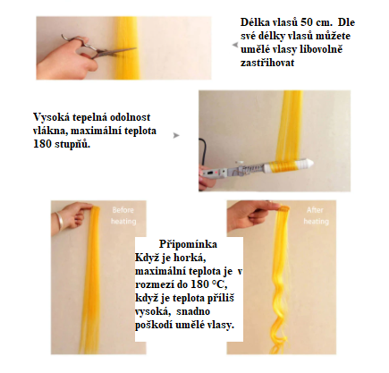 Rovný proužek syntetických vlasů č.32