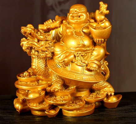 Buddha na Dračí želvě na mincích