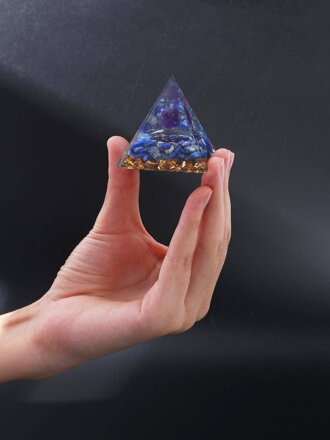 Orgonitová pyramida ametyst a sodalit - Spirála