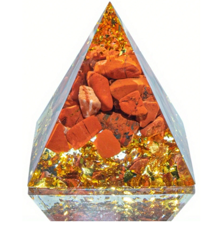 Orgonitová pyramida malá - Jaspis červený