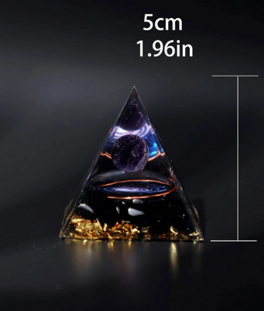 Orgonitová pyramida ametyst a onyx - Vesmírná energie