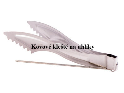 Kovové kliešte na uhlíky
