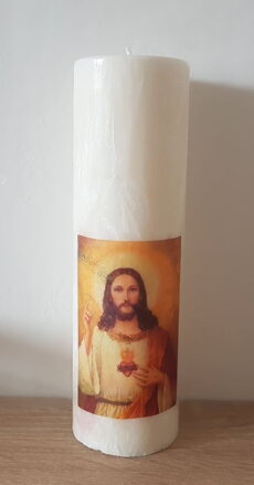 Svíčka s motivem Ježíše