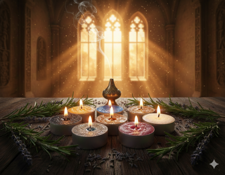 Čajové svíčky k rituálu devítiletí