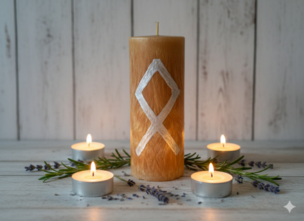 Svíčka Othala – Strážce Domova