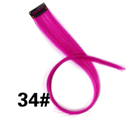 Rovný proužek syntetických vlasů č.34