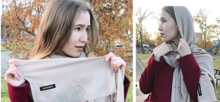 Kašmírová šála - lila