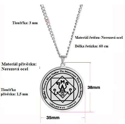 Amulet na podporu podnikání stříbrný