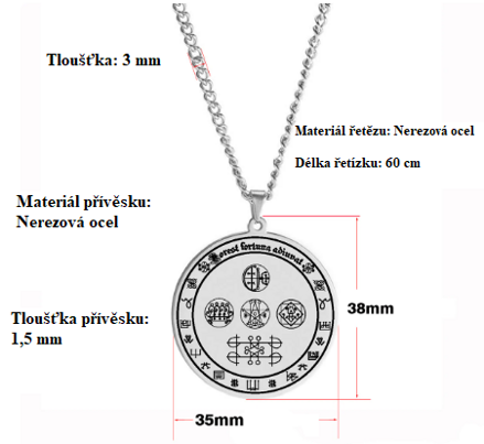 Amulet pro bohatství, hojnost a prosperitu stříbrný