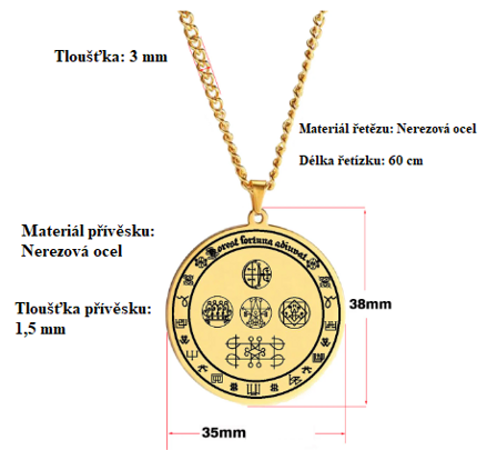 Amulet pro bohatství, hojnost a prosperitu zlatý