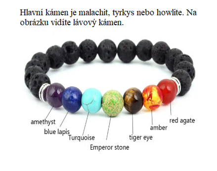 Čakrový náramek s tyrkysem