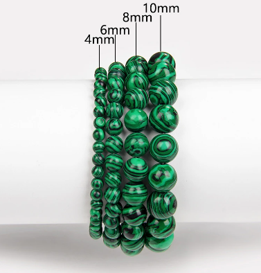 Náramek malachit 6 mm