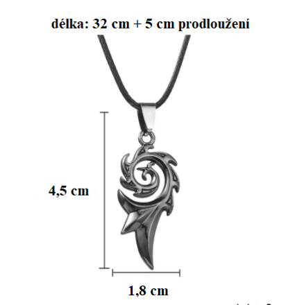 Pánský náhrdelník dračí plamen - ochrana a síla Pánský náhrdelník dračí plamen - ochrana a síla