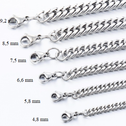 Kubánský náramek z nerezové oceli 5,8 mm