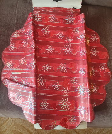 Italská metalická manžeta - holografická červená