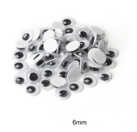 Samolepicí oči - 6 mm