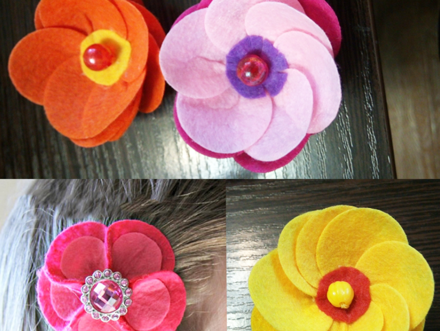 Plstěná kolečka černé - 3 cm