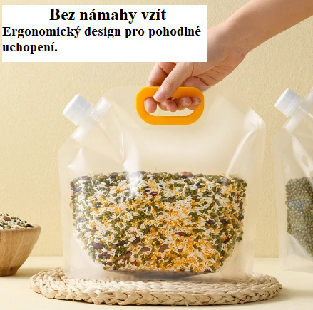 Sáček na uskladnění zrn různé velikosti