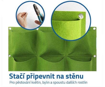 Vertikální závěsná zahrada 2 kapsy