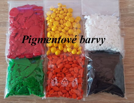 Pigmentové barvy na namáčení svíček