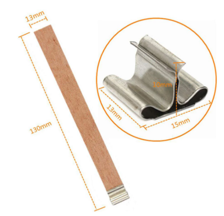 Přírodní dřevěný knot s kovovým držákem 1,3 cm