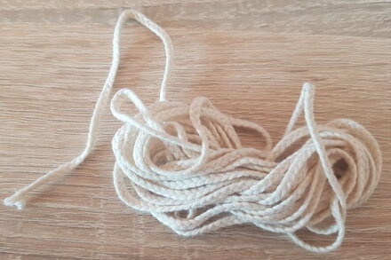 Přírodní knot plochý pro výrobu svíčky č. 2