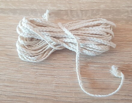 Přírodní knot plochý pro výrobu svíčky č. 3