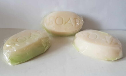 Mýdlo s přírodním gelem Aloe Vera s nápisem soap