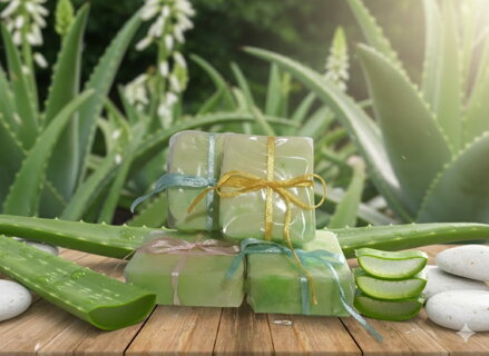 Mýdlo s přírodním gelem Aloe Vera