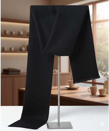 Pánská kašmírová šála s viskózou – Černá