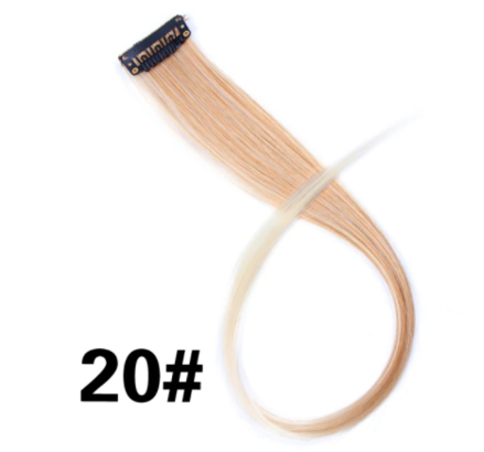 Rovný prúžok syntetických vlasov č.20
