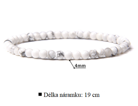 Náramek bílý howlite