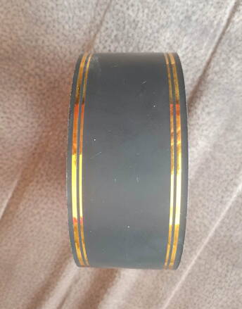 Černá stuha s potiskem