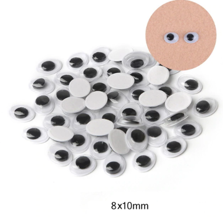 Samolepicí oči - 8 x 10 mm