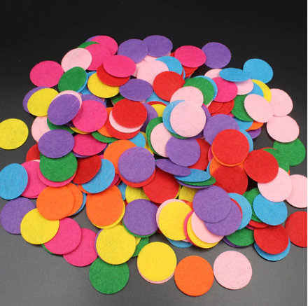 Plstěná kolečka barevné - 3 cm