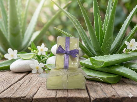 Mydlo s prírodným gélom Aloe Vera s motívom obdĺžnik