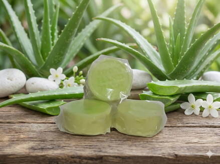 Mydlo s prírodným gélom Aloe Vera hand made